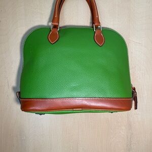 Dooney & Bourke Green and Tan Satchel